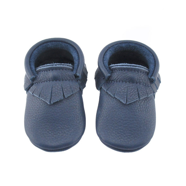 Shark-Little Lambo vegetable tanned baby moccasins